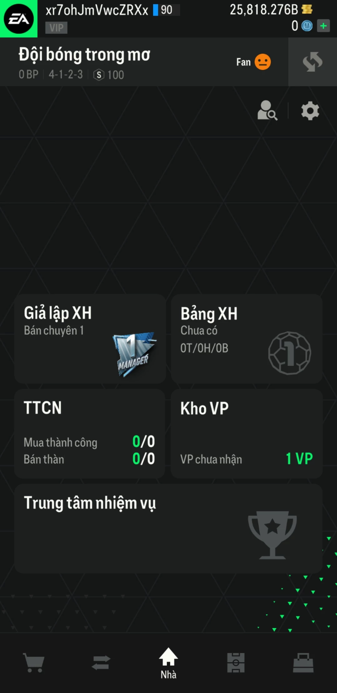Ảnh ACC mở thẻ (LOẠI SVIP PLUS) gồm 600+ đến 800+ thẻ cầu thủ từ Siêu sao đến Miền núi các loại. Có sẵn BP trắng từ 22.000 tỷ BP đến 27.000 tỷ BP
